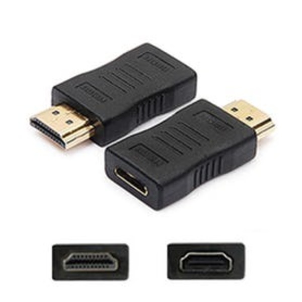 Add-On Addon 5 Pack Hdmi Male To Hdmi Female Black Adapter HDMI2HDMIFADPT-5PK